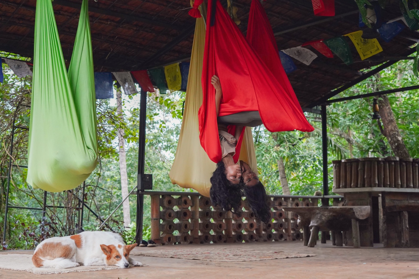 Aerial yoga studio at Jungli