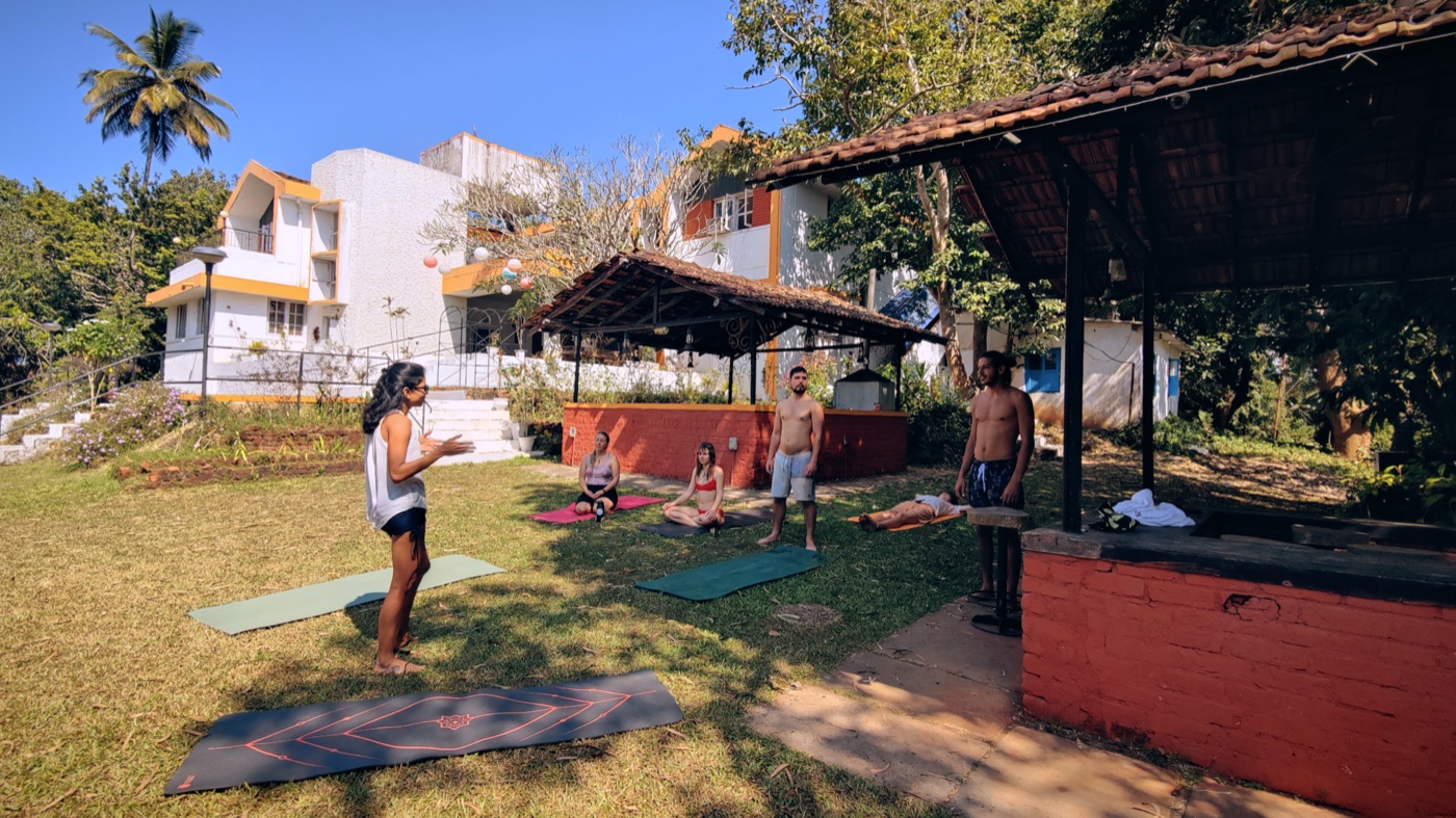 Yoga practice at Jungli