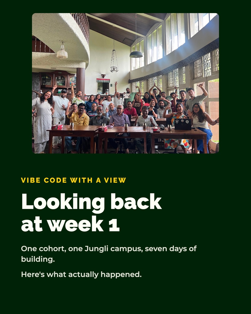 Looking back at week 1: Vibe Code with a View